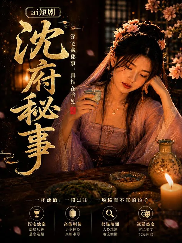 沈府秘事 沈府夜色禁忌 ai短剧 沈府情欲故事 秘事缠绵