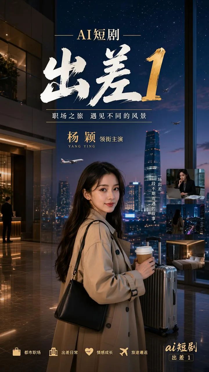 出差1 杨颖酒店深夜 ai短剧 出差情欲故事 杨颖缠绵