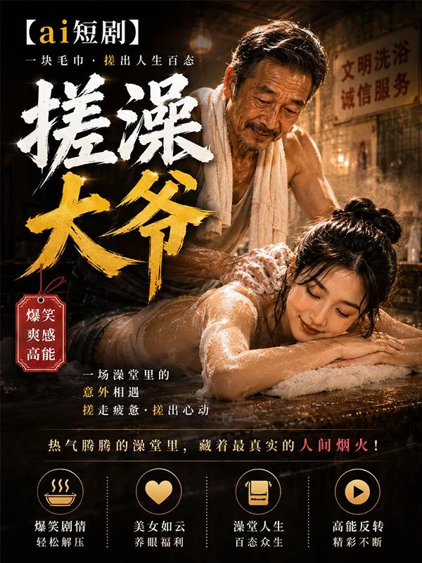 搓澡大爷 露两点