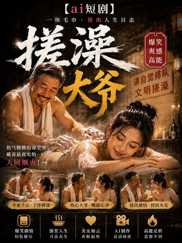 搓澡大爷 澡堂露点