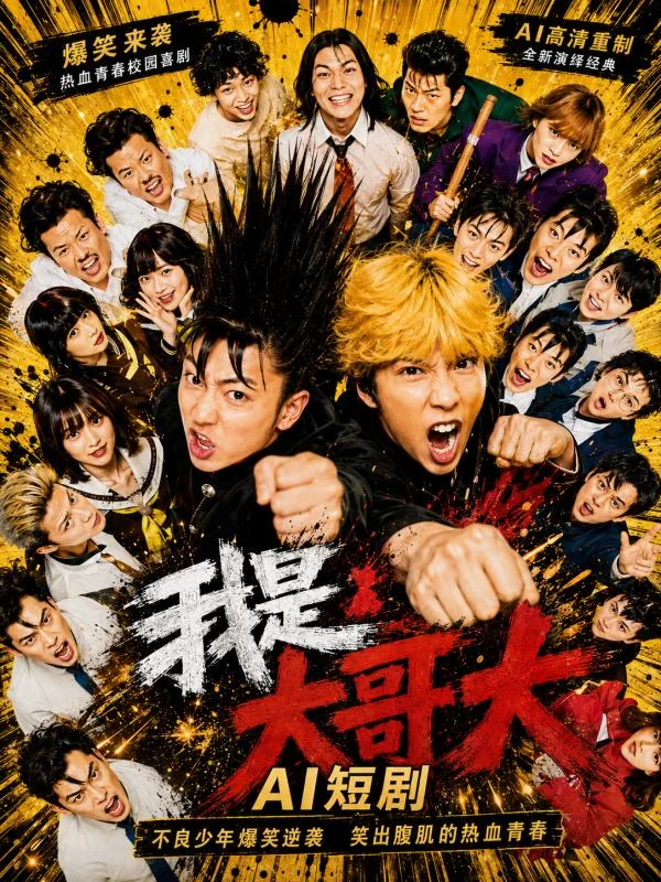 我是大哥大 电影里 大哥和桥本环奈 清野菜名 两个美女在别墅里暧昧纠缠 ai短剧 ai成人