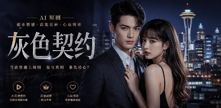 五十度灰AI加长版 ai短剧 ai成人 灰姑娘和霸道男主在豪宅里上演重口味情色梦