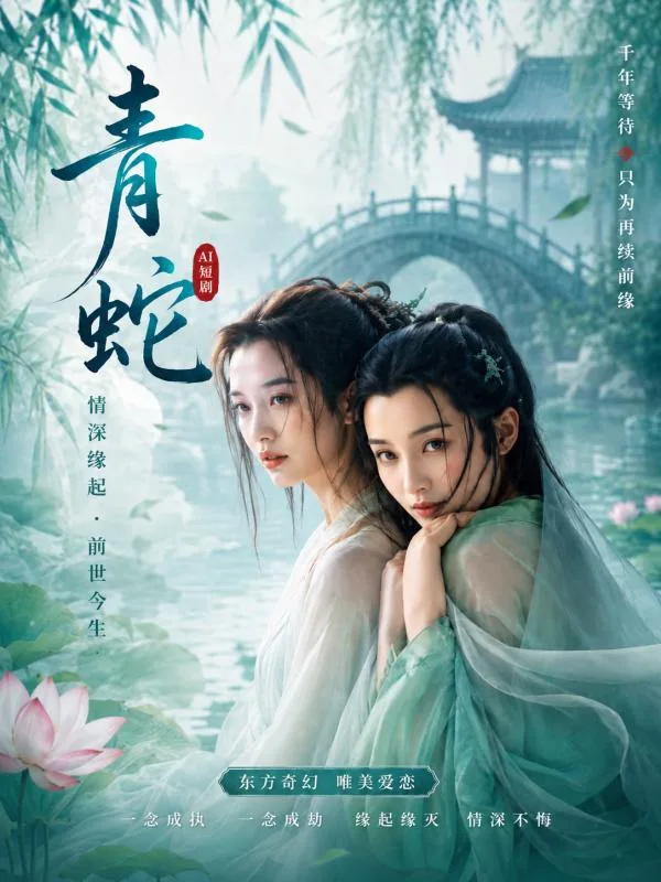 青蛇 张曼玉 王祖贤 白蛇青蛇姐妹与许仙肢体纠缠情欲升温 妖娆古风暧昧 ai短剧