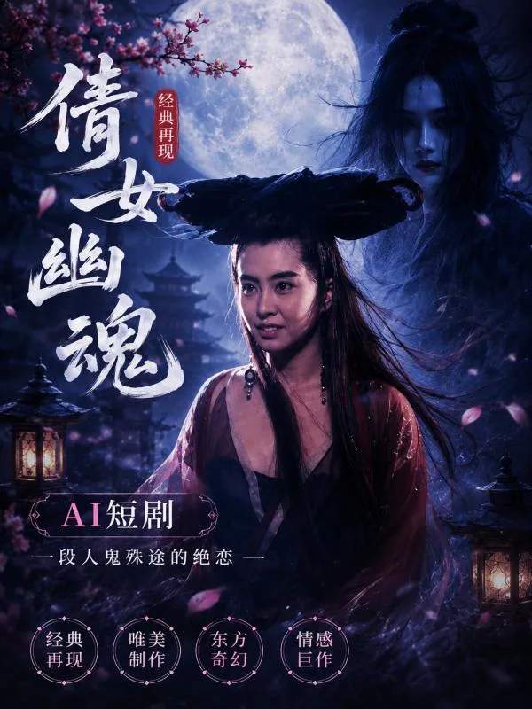 倩女幽魂 王祖贤 聂小倩与宁采臣人鬼肢体纠缠情欲难抑 鬼魅暧昧戏码 ai短剧 ai成人 经典鬼故事隐秘激情故事让人回味无穷