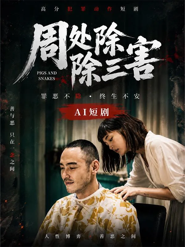 周处除三害 王净 救赎黑化AI短剧深夜连看 纯欲女神极道风情